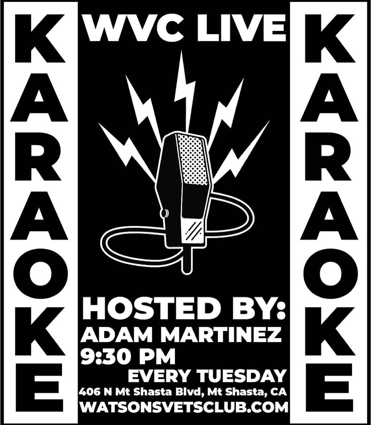 We are live right now at @watsonsvetsclub for #karaoke ! Come hang with me #djadamjames, @spatte1969 , and @earthbound.media, who is also responsible for the kick ass foyer you’re seeing now.:) See y’all soon!